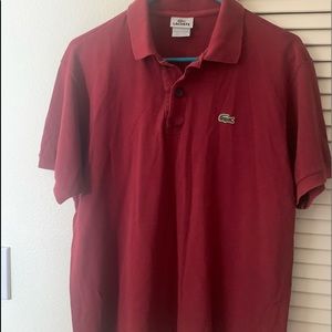 A Lacoste polo men shirt, burgundy color